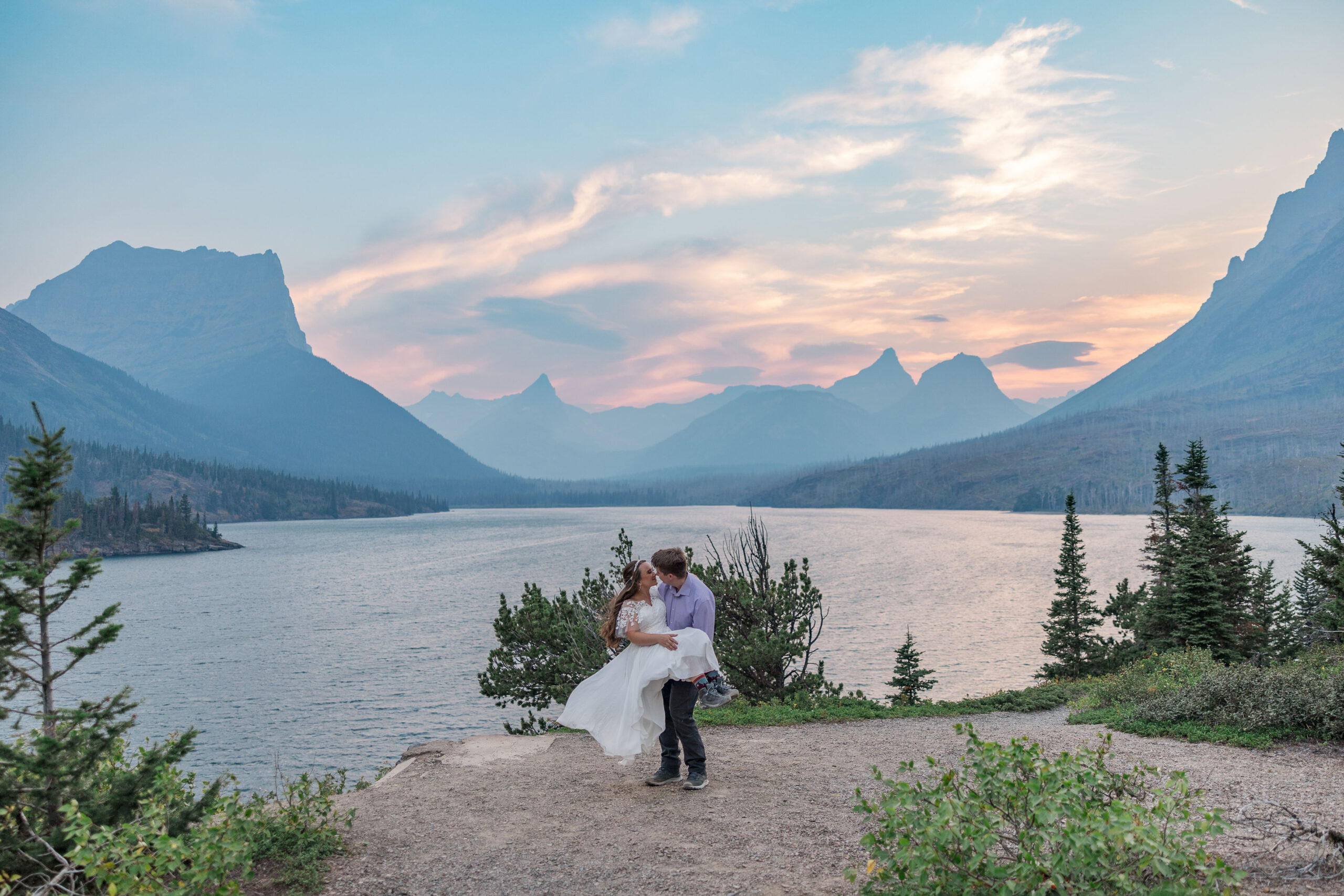 St. Mary's Glacier National Park wedding